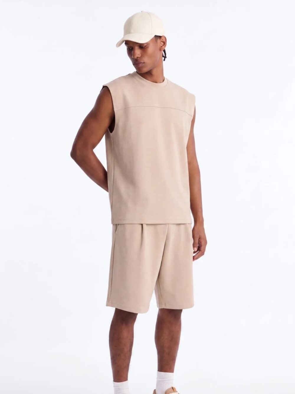 Structured Fleece Muscle Tee - Picture 3 of 3